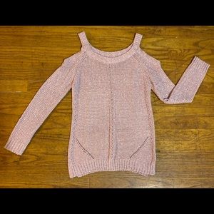 Indigo Rose Cold Shoulder Sweater